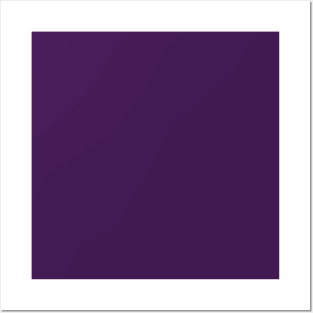 abstract preppy solid color dark Purple Posters and Art